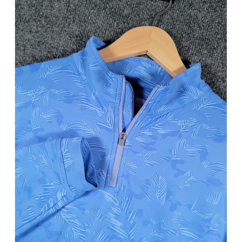 Peter Millar 1/4 Zip Pullover Boys XL Blue Golf Camo Print Quarter Zip Luxury